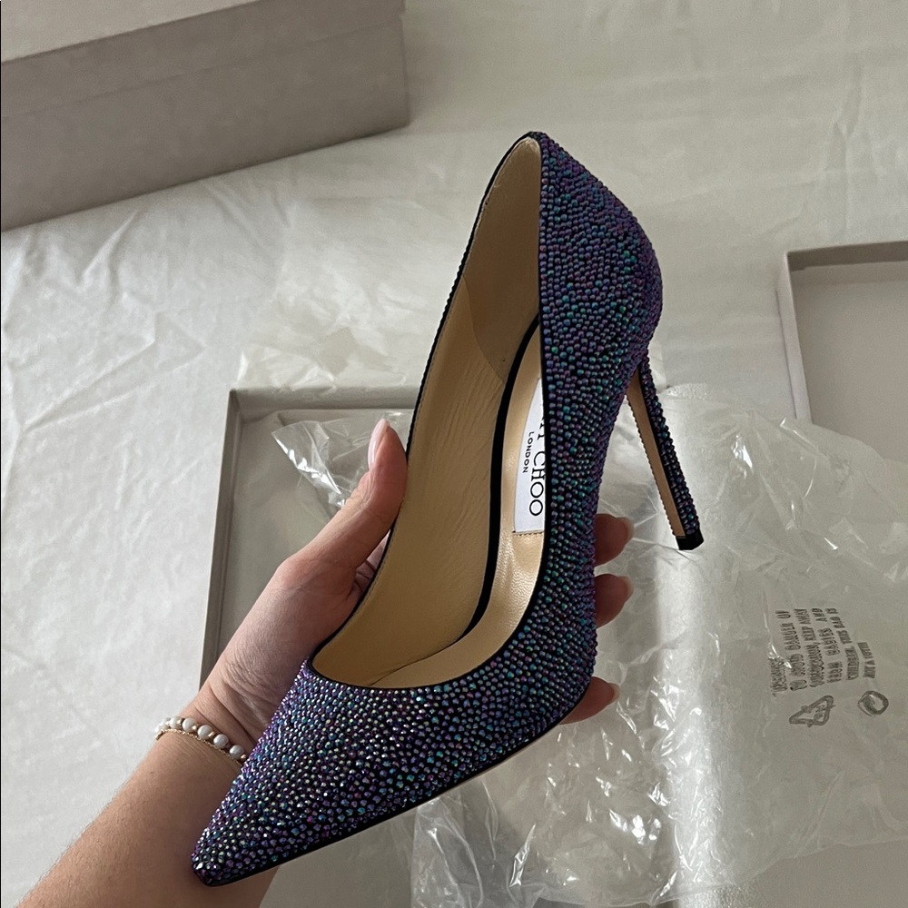 Jimmy Choo Multicolor Glitter Heels
